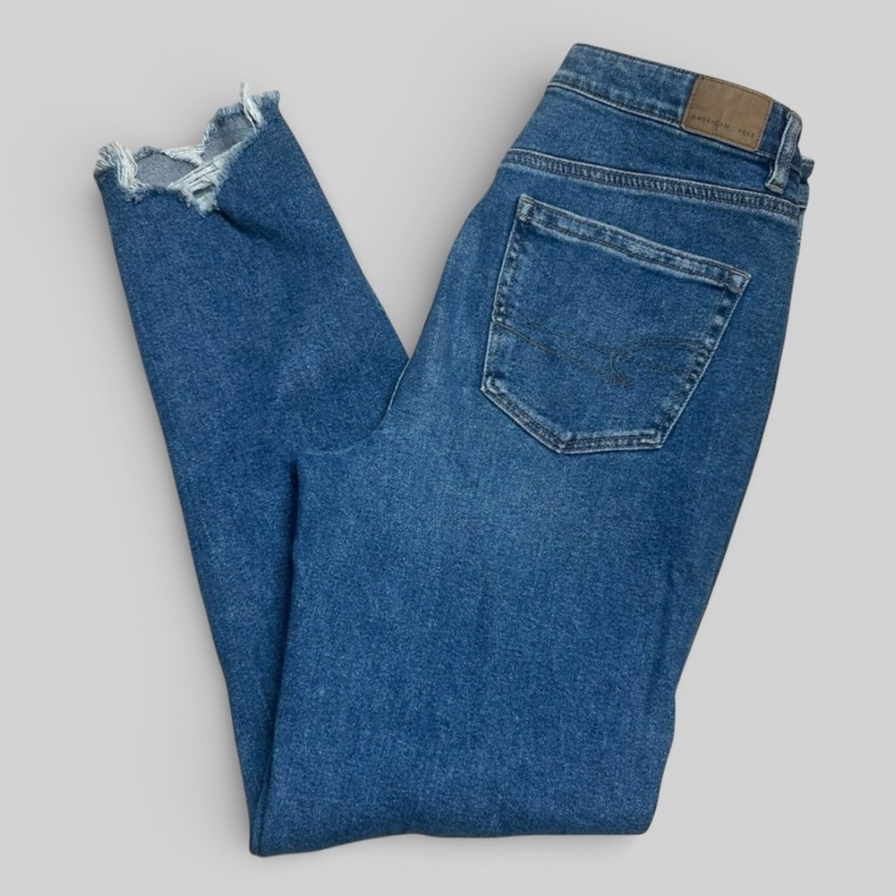 AEO American Eagle High Rise Mom Jean Size 8 Long NWT - Picture 6 of 10